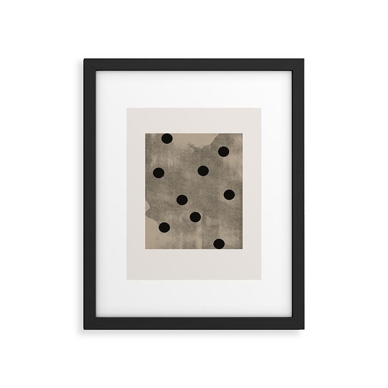 Mid Century Modern Dots Framed Art Print Gallery Image 4