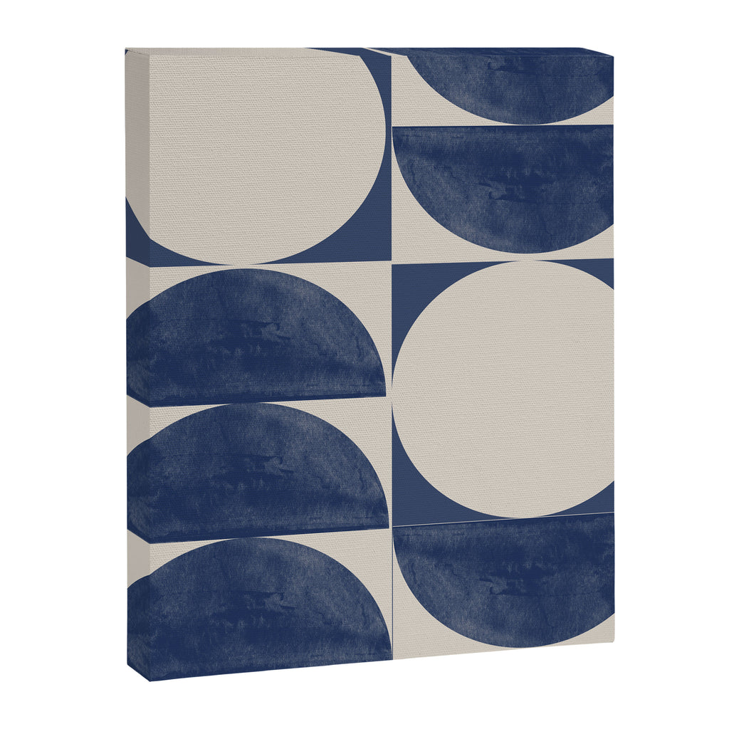 Mid Century Modern Geometric Blue Canvas Print Gallery Image 6