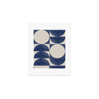 Mid Century Modern Geometric Blue Art Print Gallery Image 1