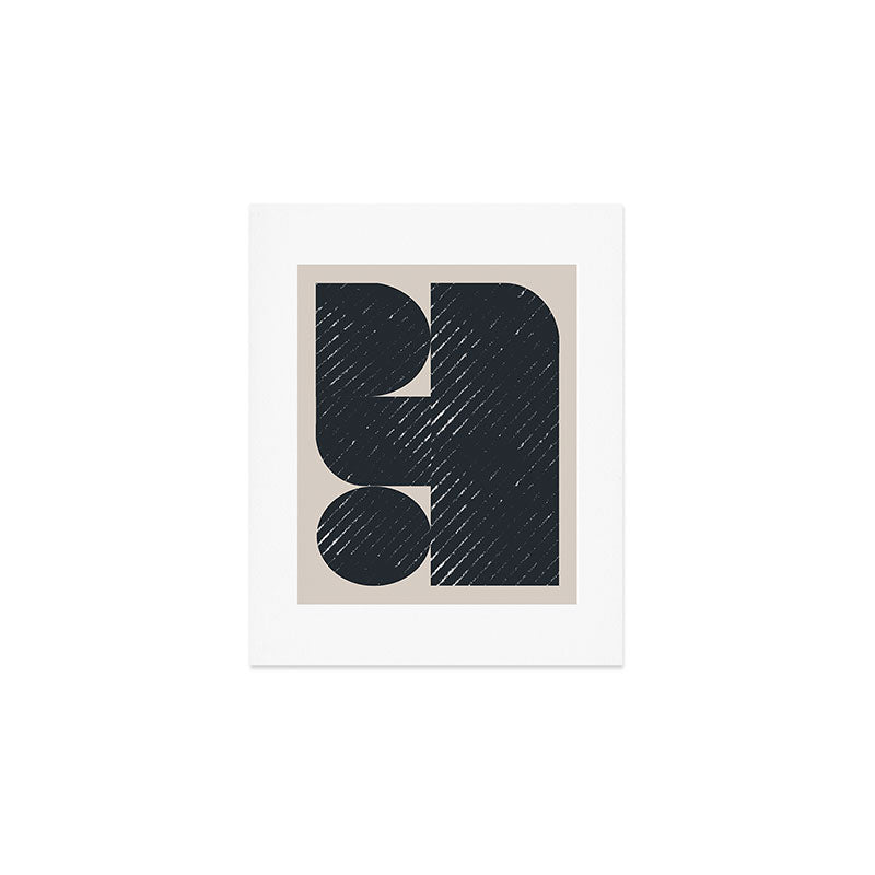 Mid Century Modern Geometric Shape  Art Print Gallery Image 1