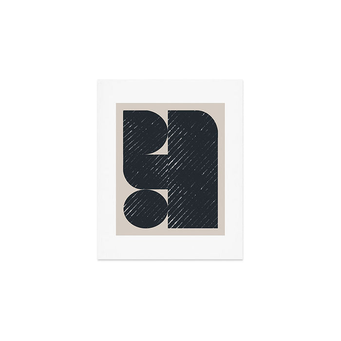 Mid Century Modern Geometric Shape  Art Print Gallery Image 1
