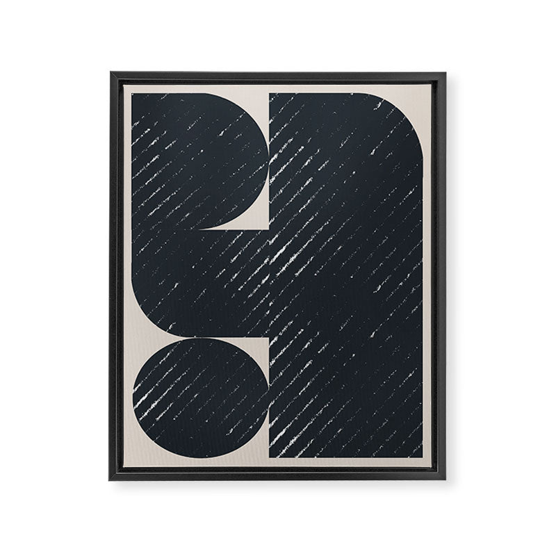 Mid Century Modern Geometric Shape  Framed Canvas Print Gallery Image 6