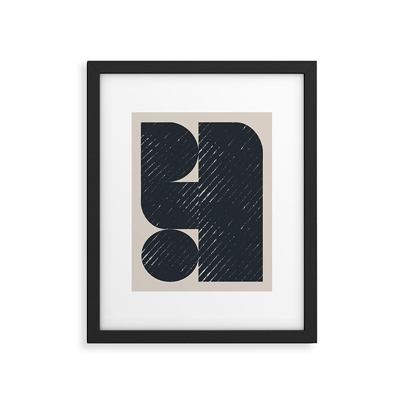Mid Century Modern Geometric Shape  Framed Art Print Gallery Image 5