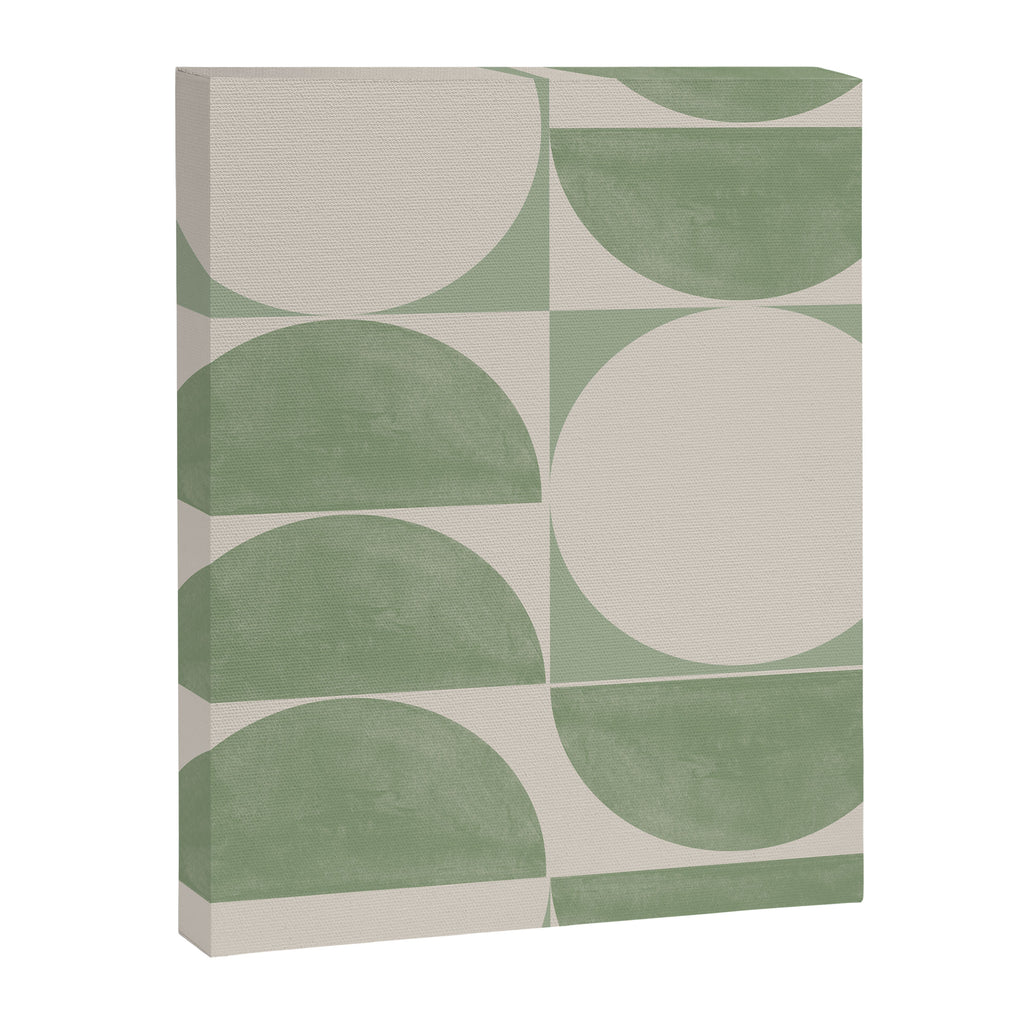 Mid Century Modern Green Geometric Canvas Print Gallery Image 6