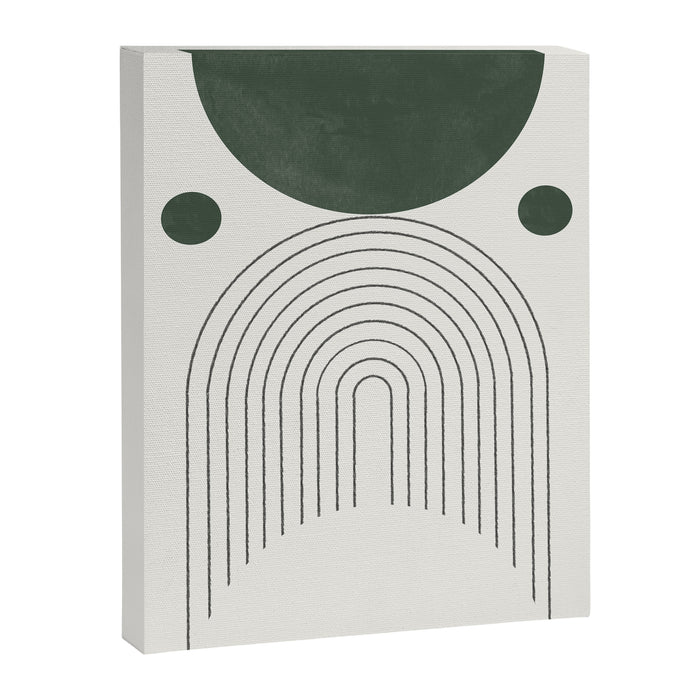 Mid Century Modern Green Canvas Print Gallery Image 1