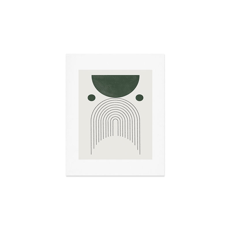 Mid Century Modern Green Art Print Gallery Image 1