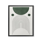 Mid Century Modern Green Framed Canvas Print Gallery Image 6