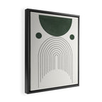 Mid Century Modern Green Framed Canvas Print Gallery Image 2