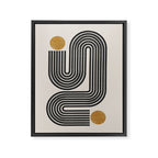 Mid Century Modern Line Framed Canvas Print Gallery Image 6