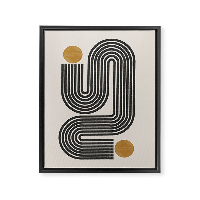 Mid Century Modern Line Framed Canvas Print Gallery Image 1