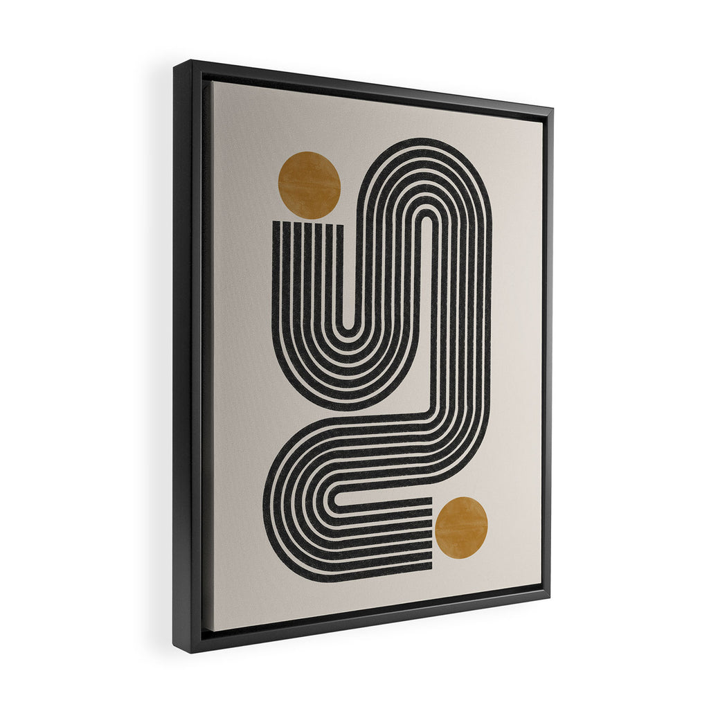 Mid Century Modern Line Framed Canvas Print Gallery Image 2