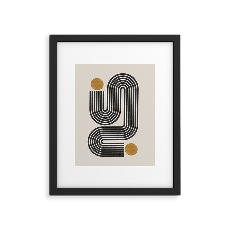 Mid Century Modern Line Framed Art Print Gallery Image 5