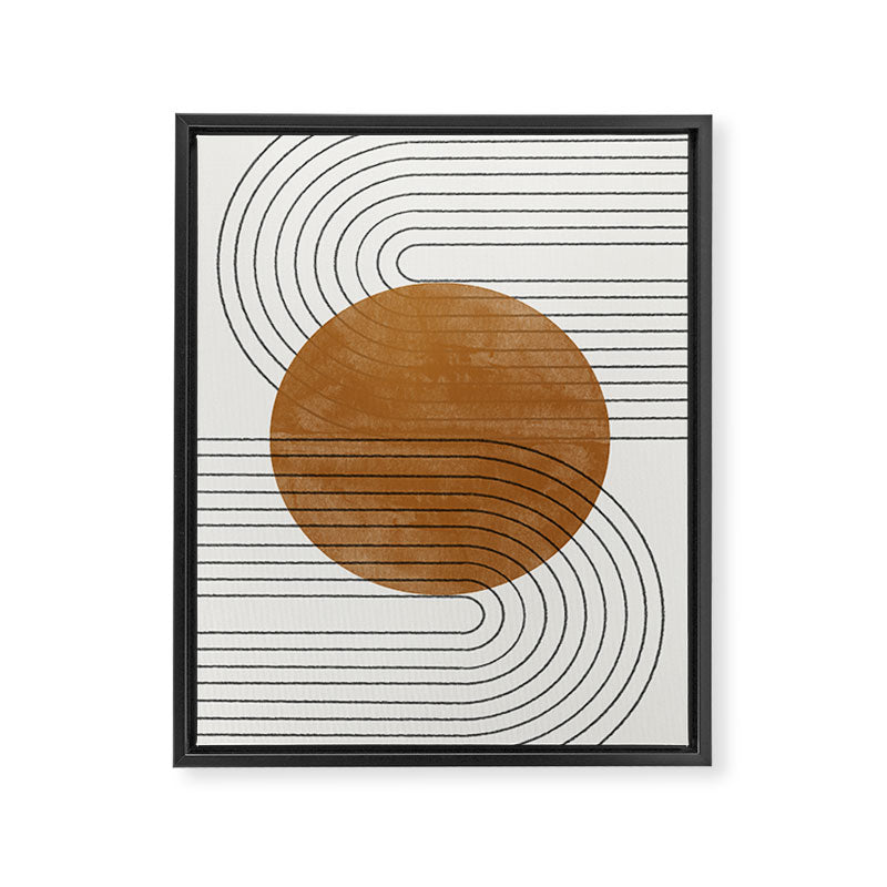 Mid Century Modern Minimalist Balance Framed Canvas Print Gallery Image 6