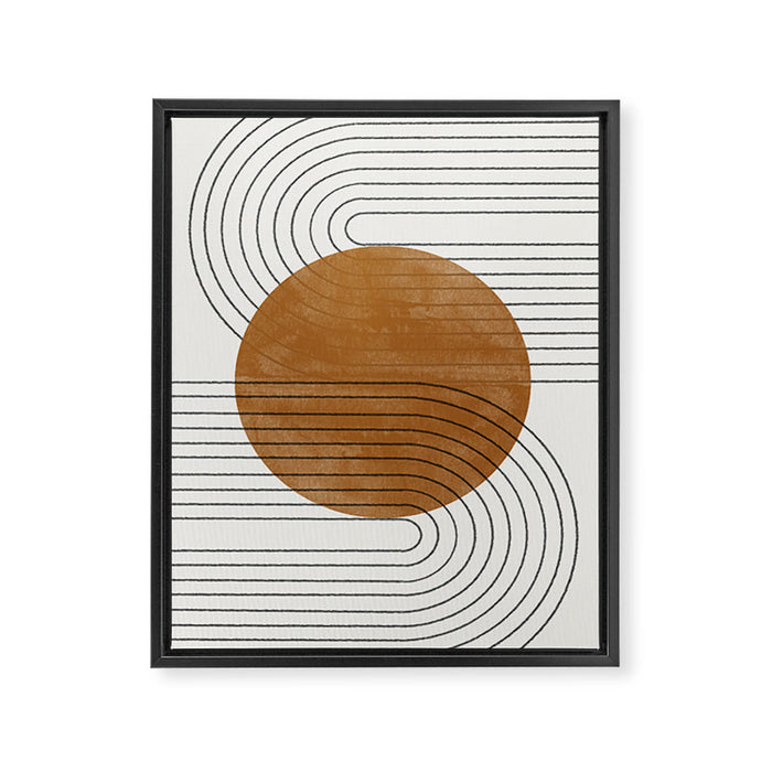Mid Century Modern Minimalist Balance Framed Canvas Print Gallery Image 1