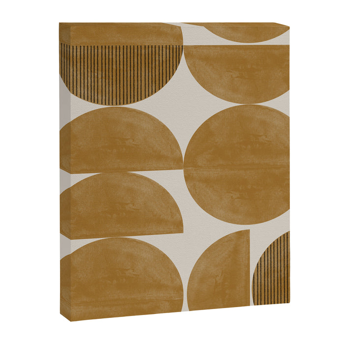 Mid Century Modern Mustard Graphic Canvas Print Gallery Image 1