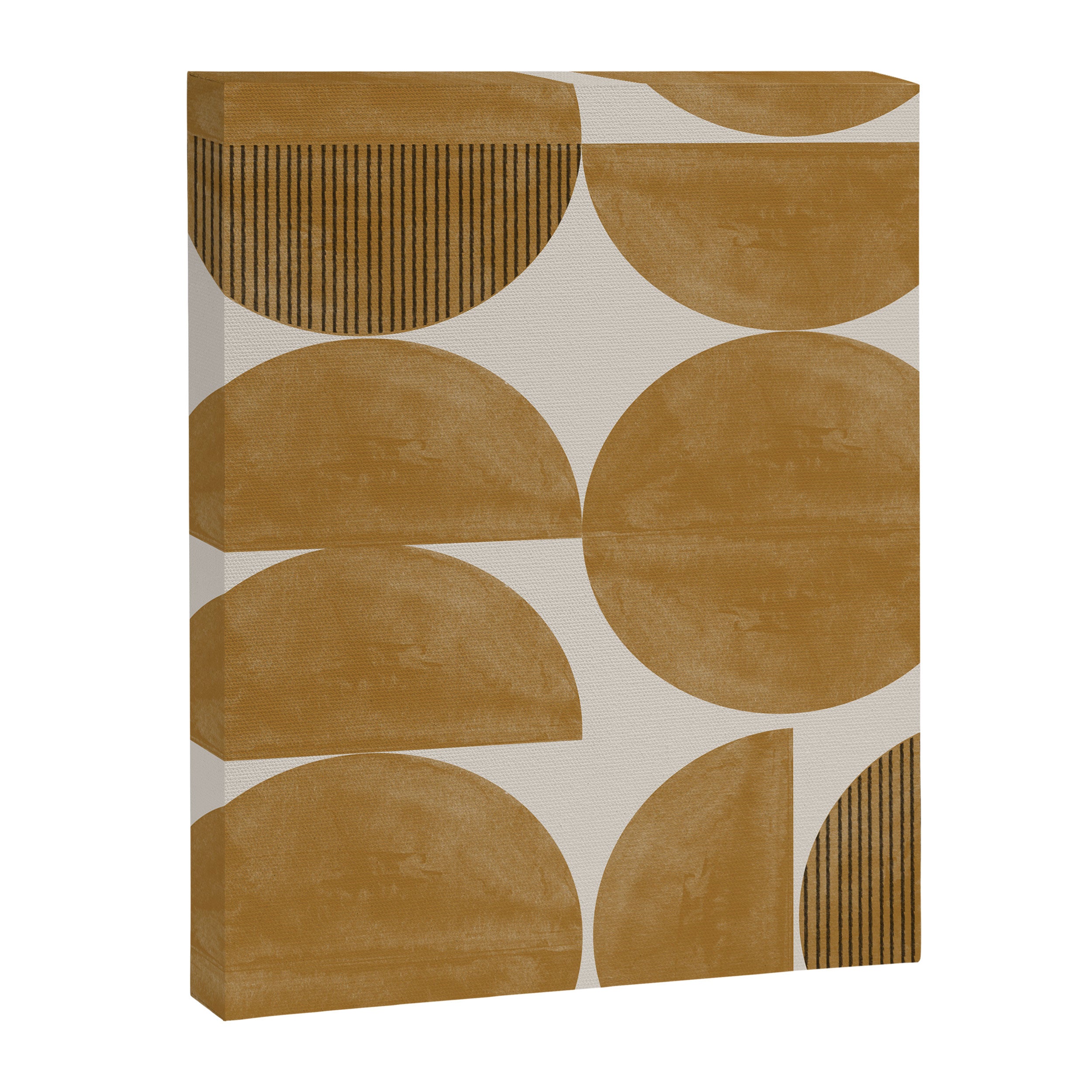 Mid Century Modern Mustard Graphic Canvas Print Gallery Image 6