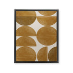 Mid Century Modern Mustard Graphic Framed Canvas Print Gallery Image 6