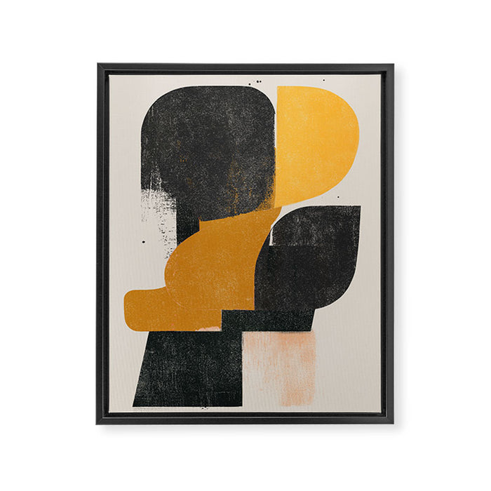 Mid Century Modern Organic Framed Canvas Print Gallery Image 1