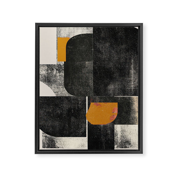 Mid Century Modern Shapes Framed Canvas Print Gallery Image 1