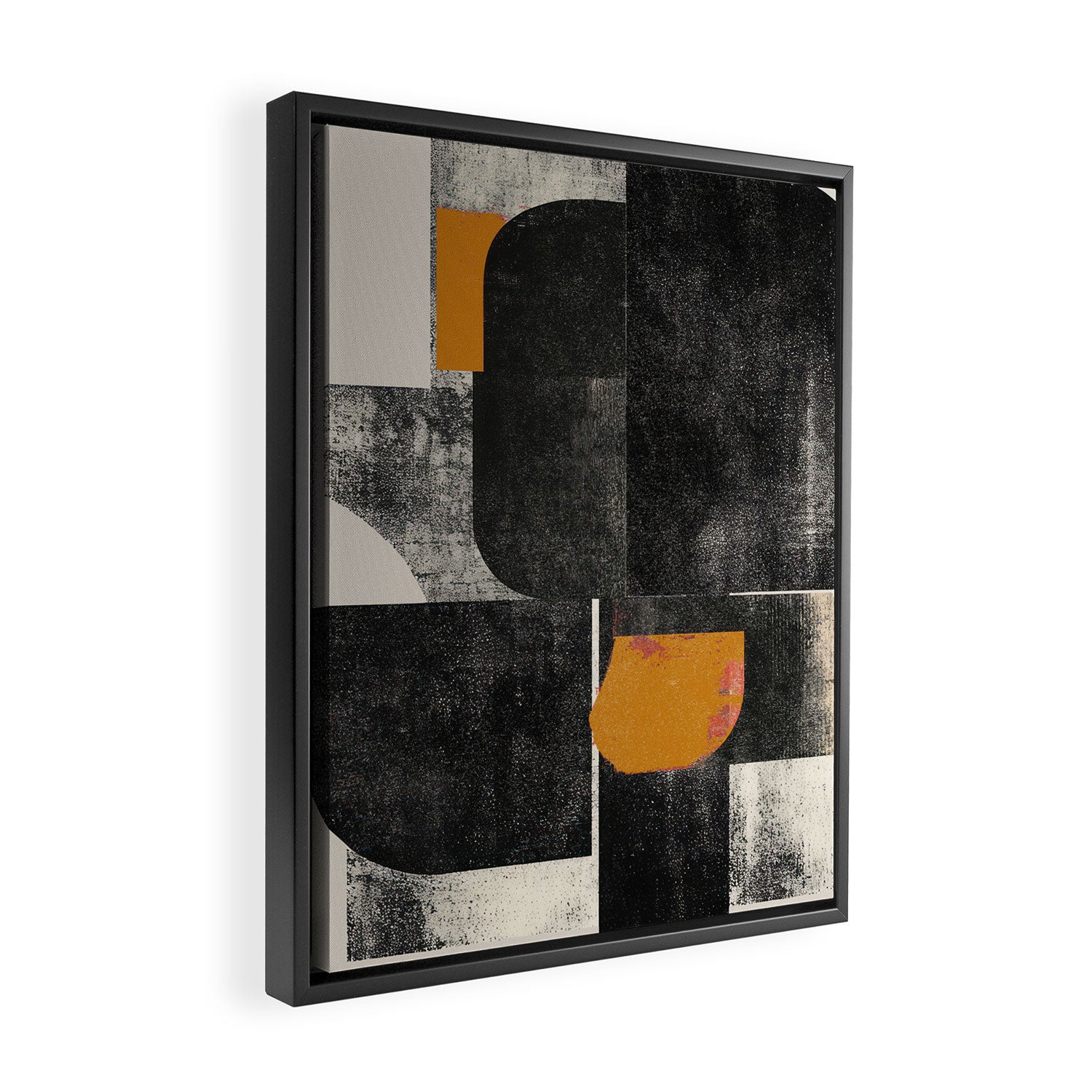 Mid Century Modern Shapes Framed Canvas Print Gallery Image 2