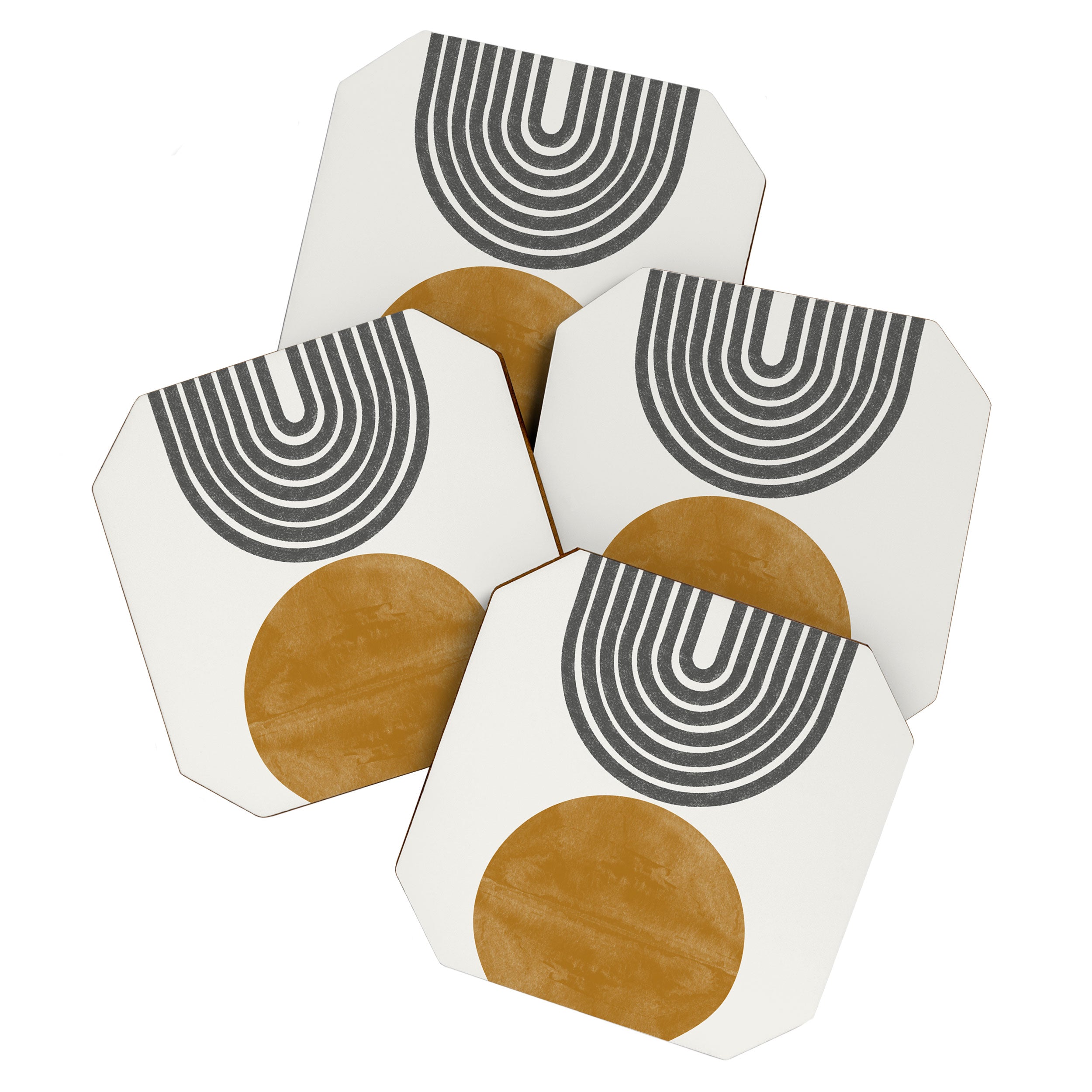 Mid Century Sun Rainbow Coaster Gallery Image 1