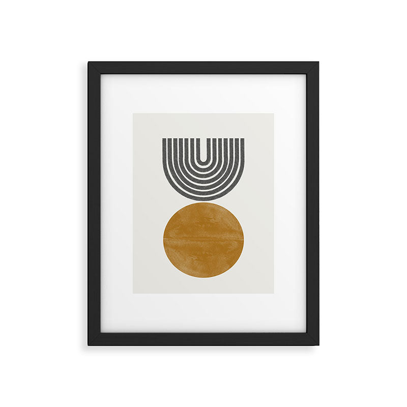 Mid Century Sun Rainbow Framed Art Print Gallery Image 5