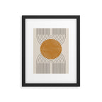 Minimal Line, Arch, Gold Sun Framed Art Print Gallery Image 5