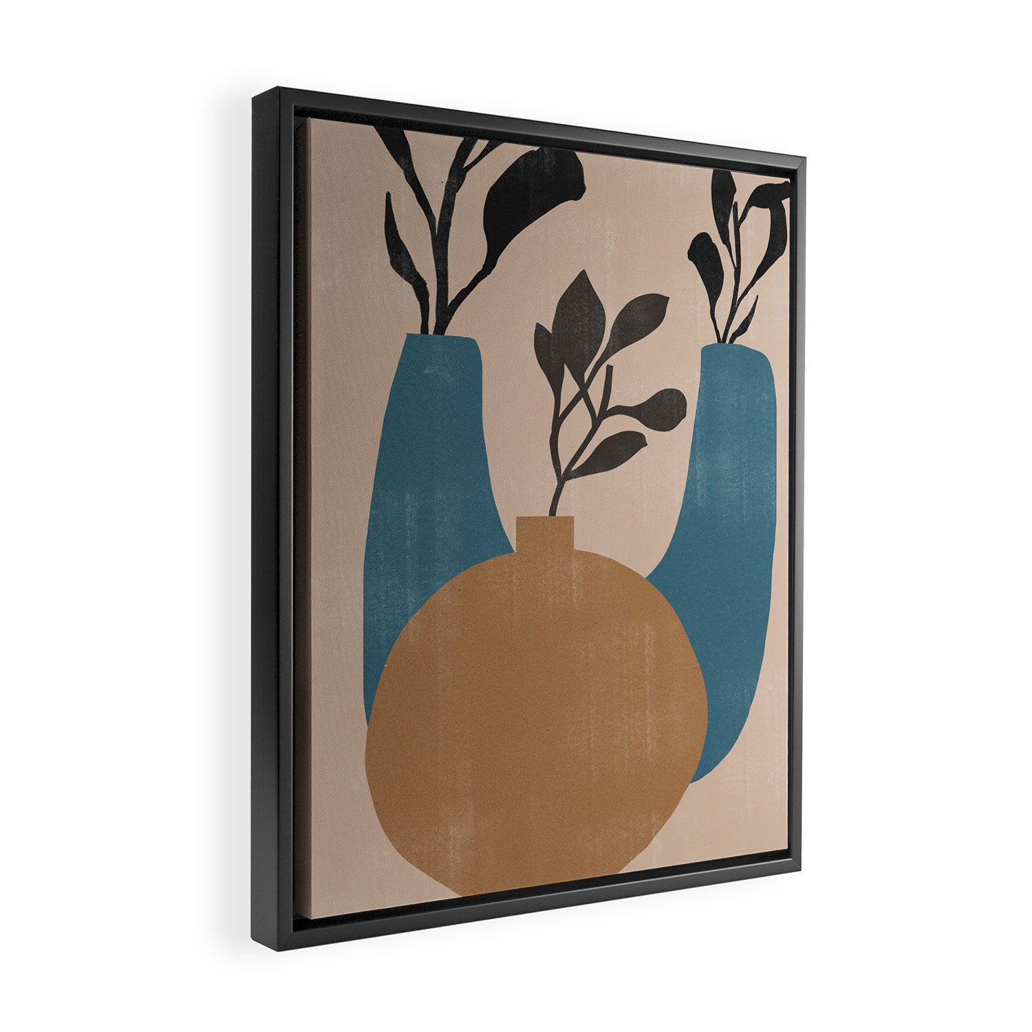 Minimal Vases No.2 Framed Canvas Print Gallery Image 2