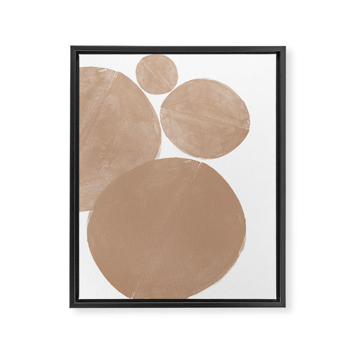 Minimalist Beige Art Framed Canvas Print Gallery Image 1