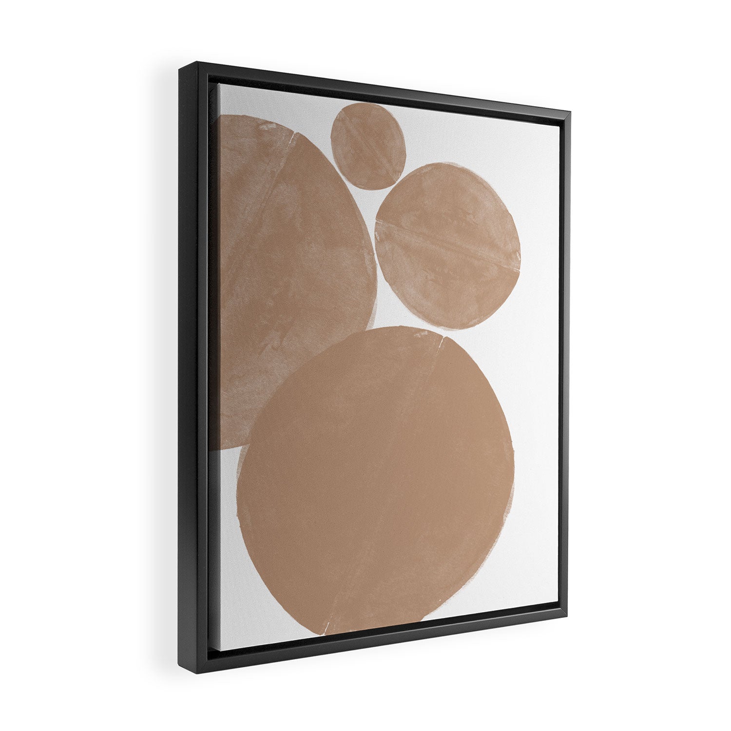 Minimalist Beige Art Framed Canvas Print Gallery Image 2