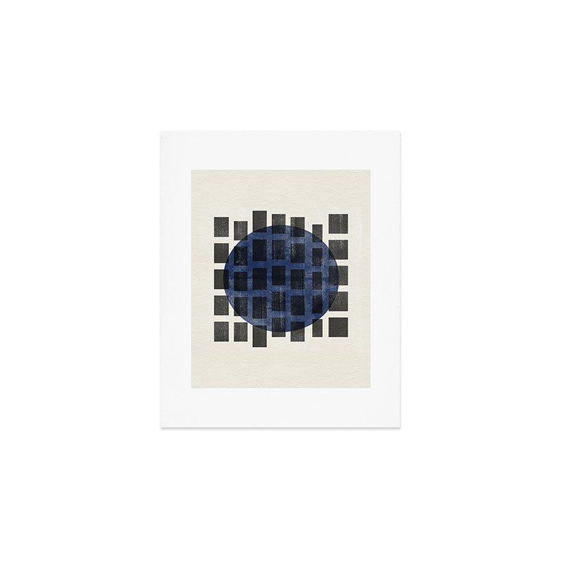 Minimalist Japandi Object Blue No.05 Art Print Gallery Image 1