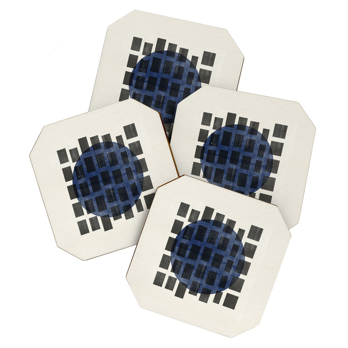 Minimalist Japandi Object Blue No.05 Coaster Gallery Image 1