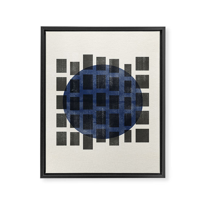 Minimalist Japandi Object Blue No.05 Framed Canvas Print Gallery Image 1