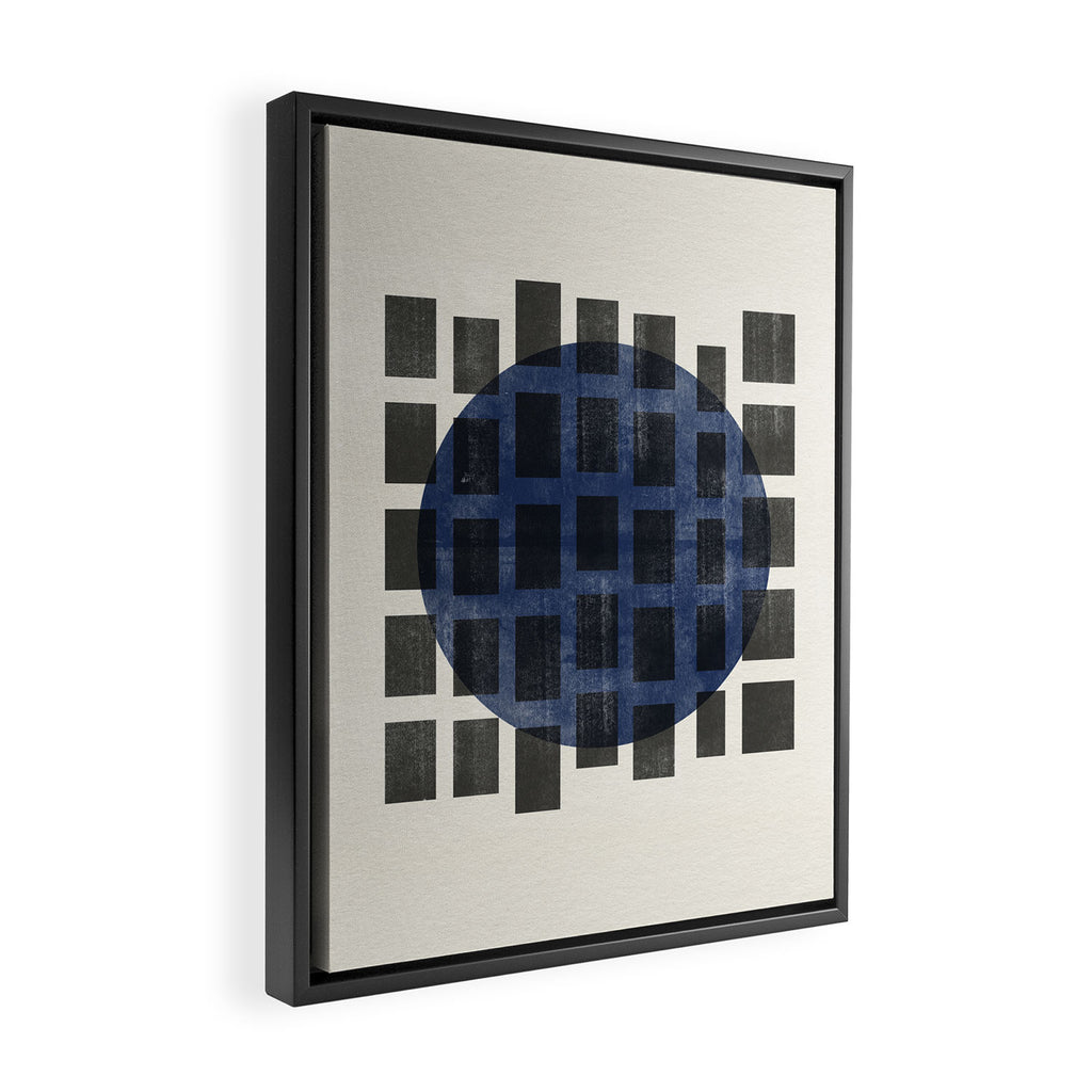 Minimalist Japandi Object Blue No.05 Framed Canvas Print Gallery Image 2