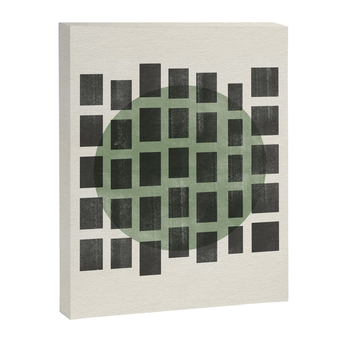 Minimalist Japandi Object Green No.04 Canvas Print Gallery Image 1