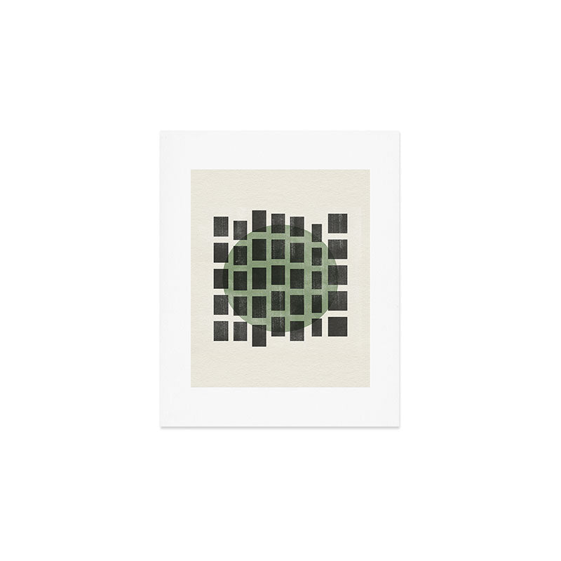 Minimalist Japandi Object Green No.04 Art Print Gallery Image 1