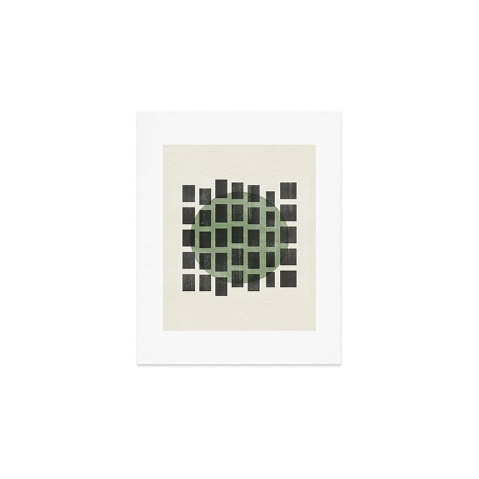Minimalist Japandi Object Green No.04 Art Print Gallery Image 1