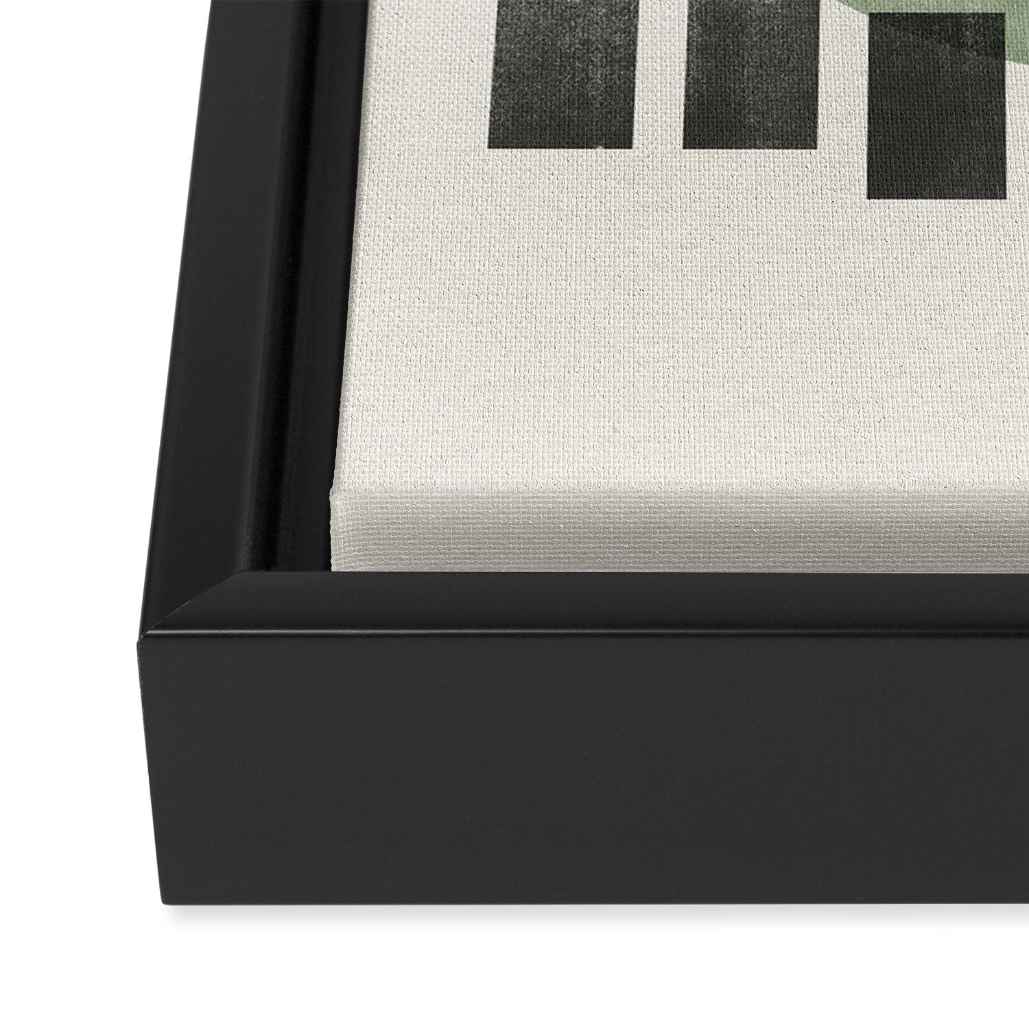 Minimalist Japandi Object Green No.04 Framed Canvas Print Gallery Image 3