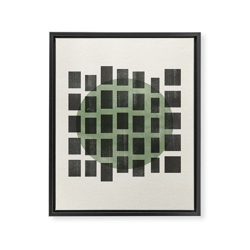 Minimalist Japandi Object Green No.04 Framed Canvas Print Gallery Image 8