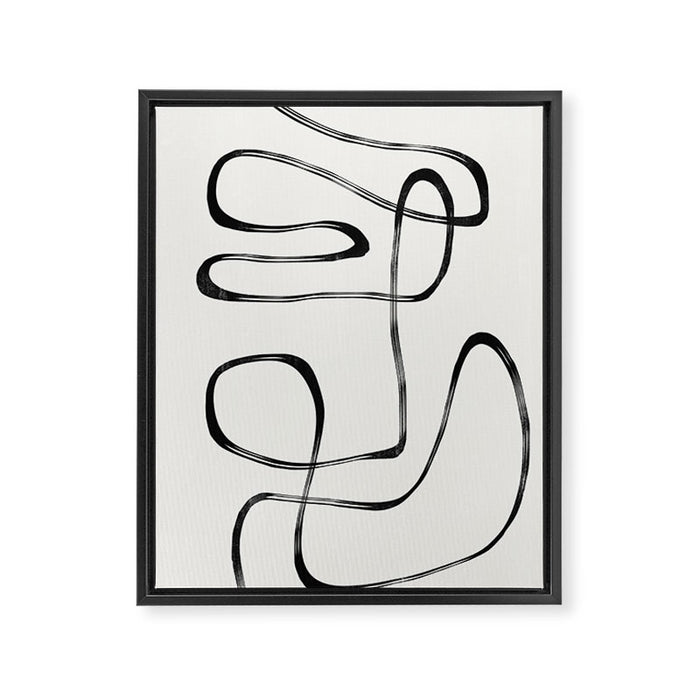 Minimalist One Line Modern Framed Canvas Print Gallery Image 1