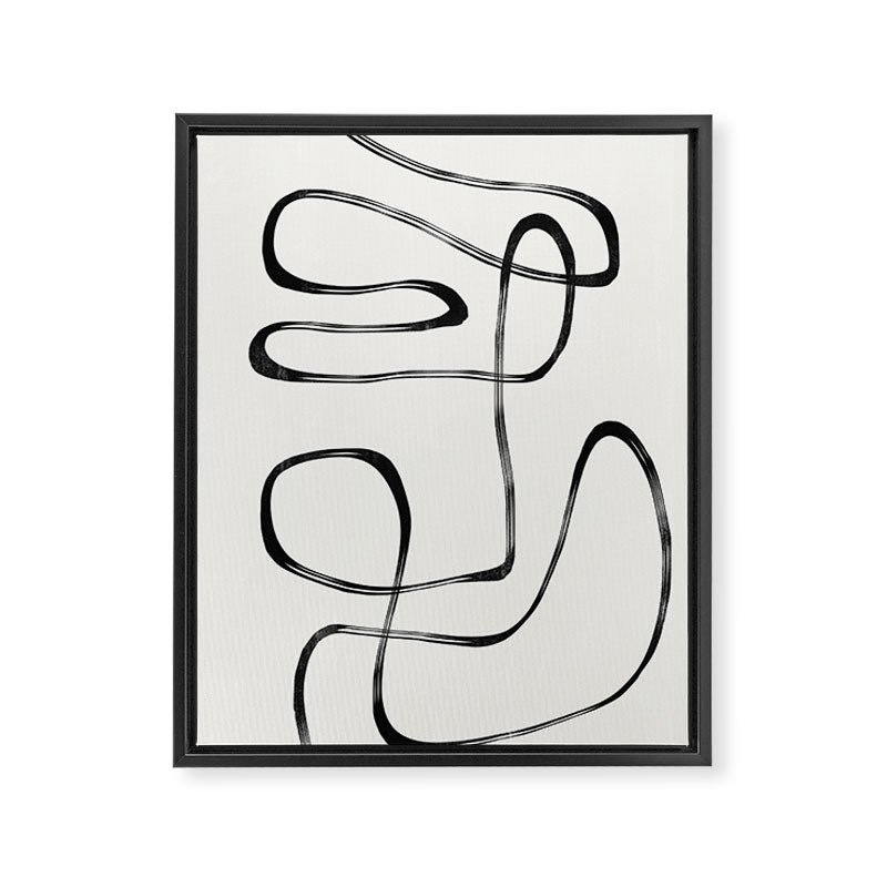 Minimalist One Line Modern Framed Canvas Print Gallery Image 6