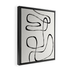 Minimalist One Line Modern Framed Canvas Print Gallery Image 2