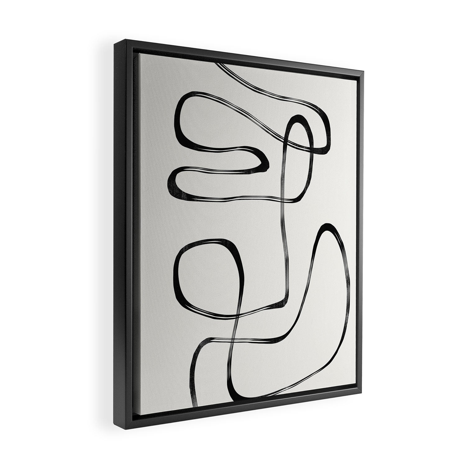 Minimalist One Line Modern Framed Canvas Print Gallery Image 2
