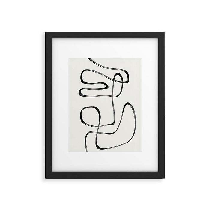 Minimalist One Line Modern Framed Art Print Gallery Image 1
