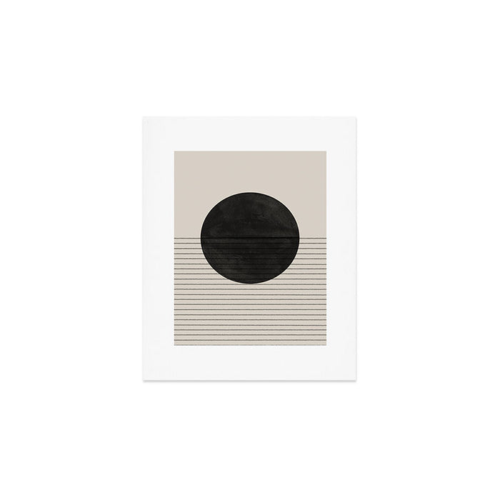Minimalistic sun and Ocean Art Print Gallery Image 1