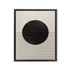 Minimalistic sun and Ocean Framed Canvas Print Gallery Image 6