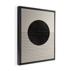 Minimalistic sun and Ocean Framed Canvas Print Gallery Image 2