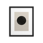 Minimalistic sun and Ocean Framed Art Print Gallery Image 4