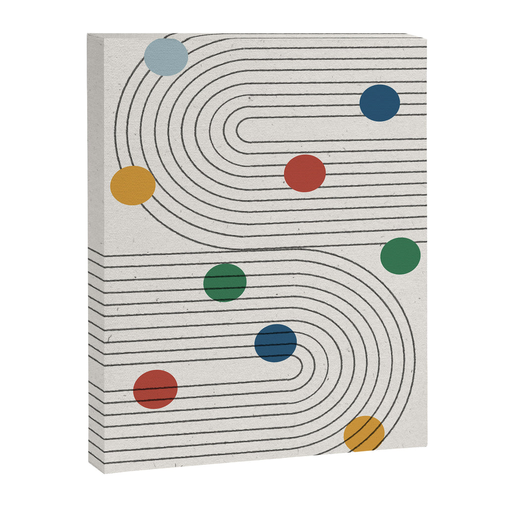 Modern Colorful Retro Dots Canvas Print Gallery Image 6