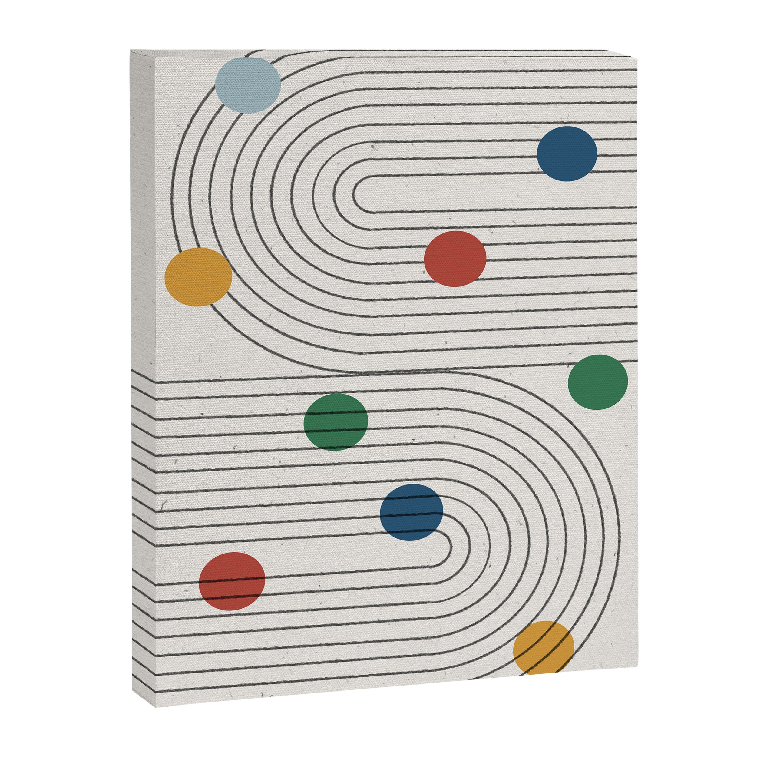 Modern Colorful Retro Dots Canvas Print Gallery Image 6